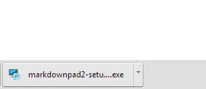 Chrome步骤1：下载MarkdownPad安装程序。