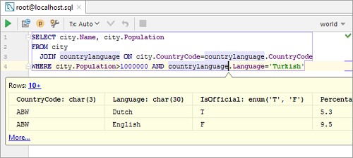 IntelliJ IDEA：编写SQL语句