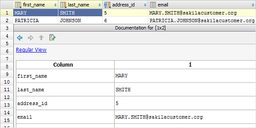 IntelliJ IDEA数据编辑器：使用快速文档视图